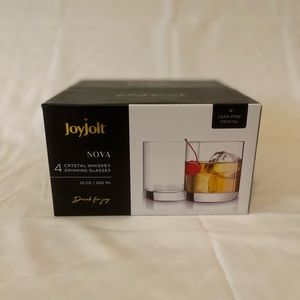 JoyJolt Nova Crystal Whiskey Glasses